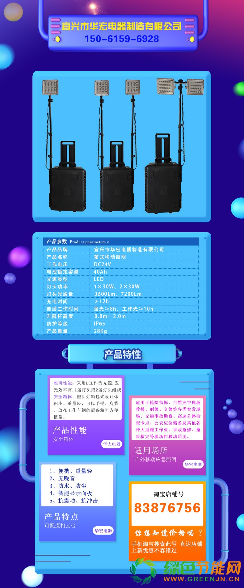HL-30 箱式移动照明 详情图