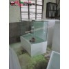 上海田森钢化玻璃岛柜展台招商|钢化岛柜弧形展柜烤漆展柜台