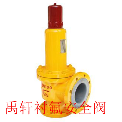 WA42F46-16C-DN100波纹管平衡式衬氟安全阀-- 上海禹轩泵阀有限公司