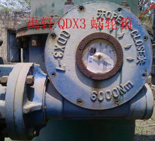 QDX3单级多回转型阀门驱动装置 禹轩蝶阀手动蜗轮箱-- 上海禹轩泵阀有限公司
