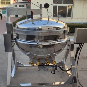 自动型肉制品煮制设备 猪头肉卤肉蒸煮机器 高压蒸煮锅-- 诸城雷凌智能